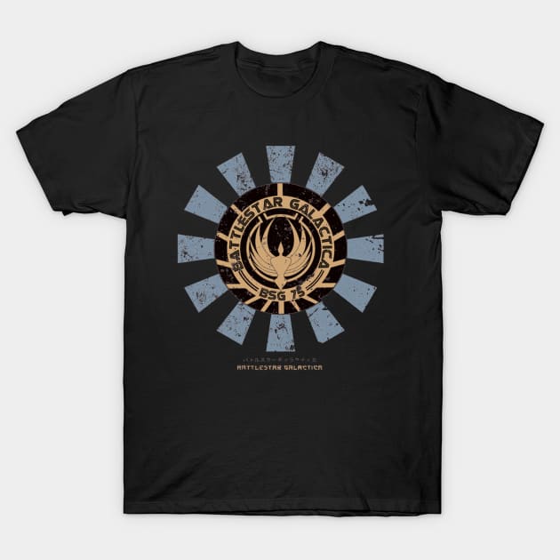 Battlestar Galactica Retro Japanese T-Shirt by millustrationsbymatt